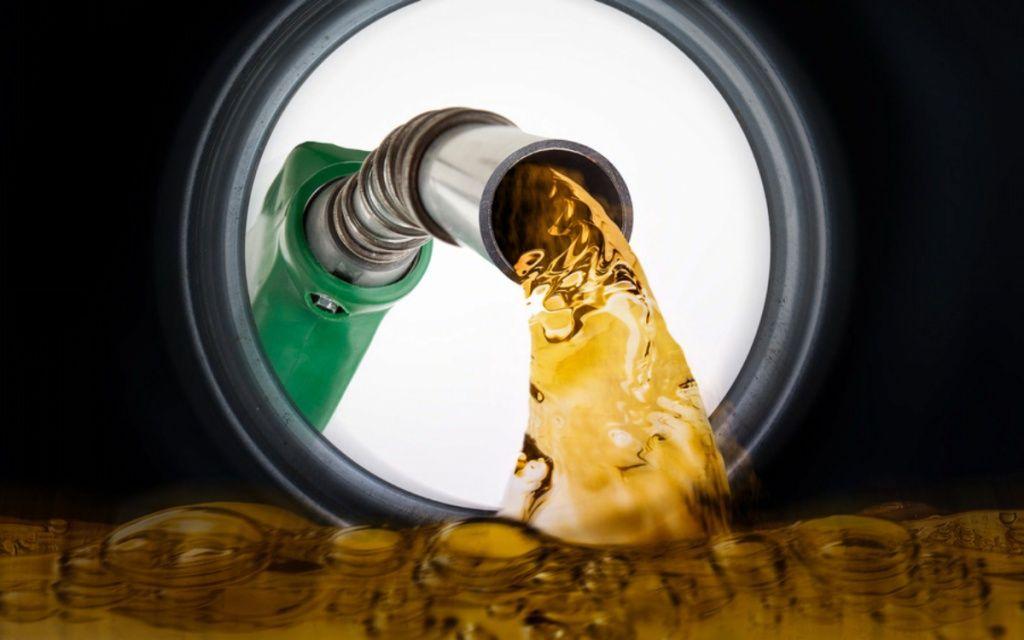 The volume of gasoline is doubled