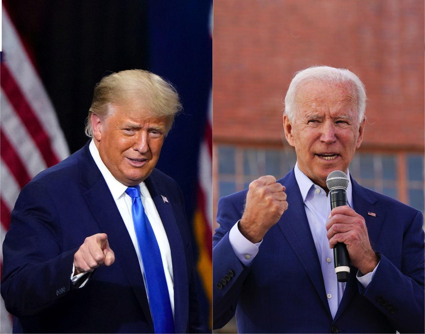 Biden narrowly leads Trump in the poll