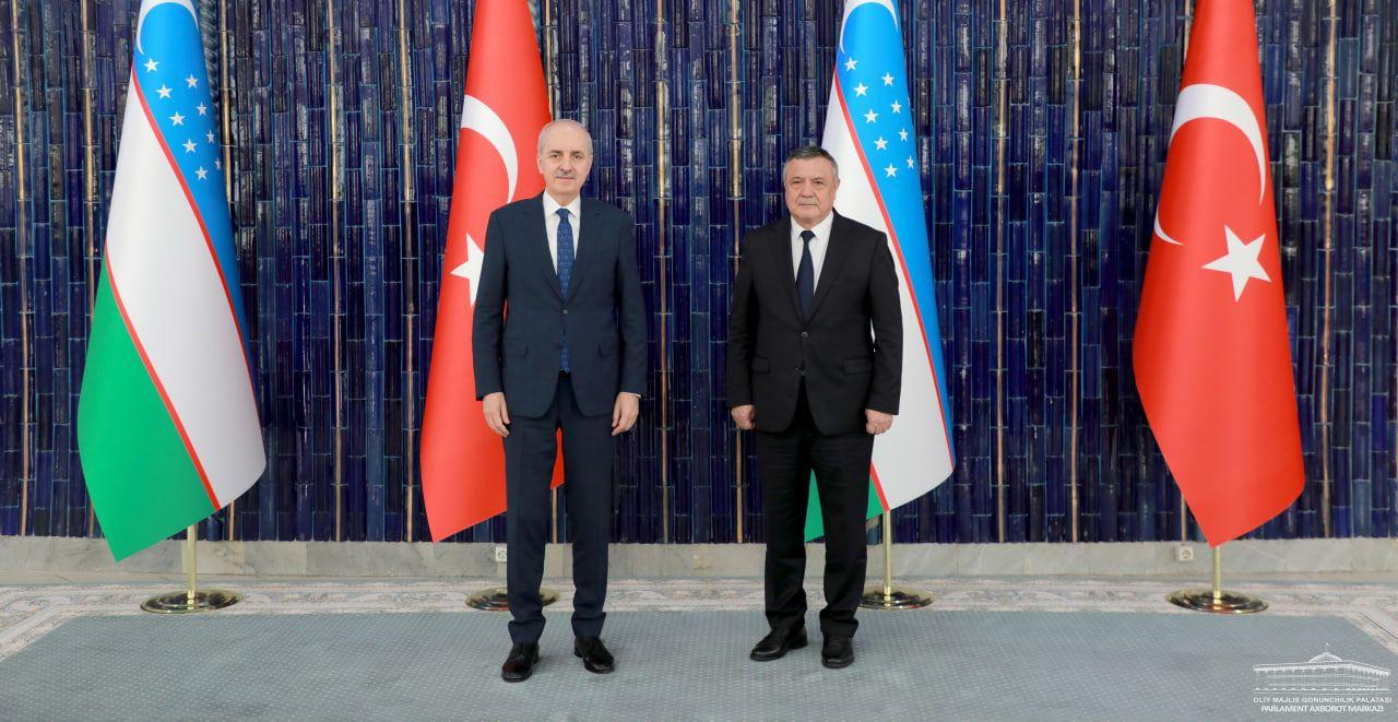 The Speaker of the Oliy Majlis of Uzbekistan meets with the President of the Grand National Assembly of Türkiye