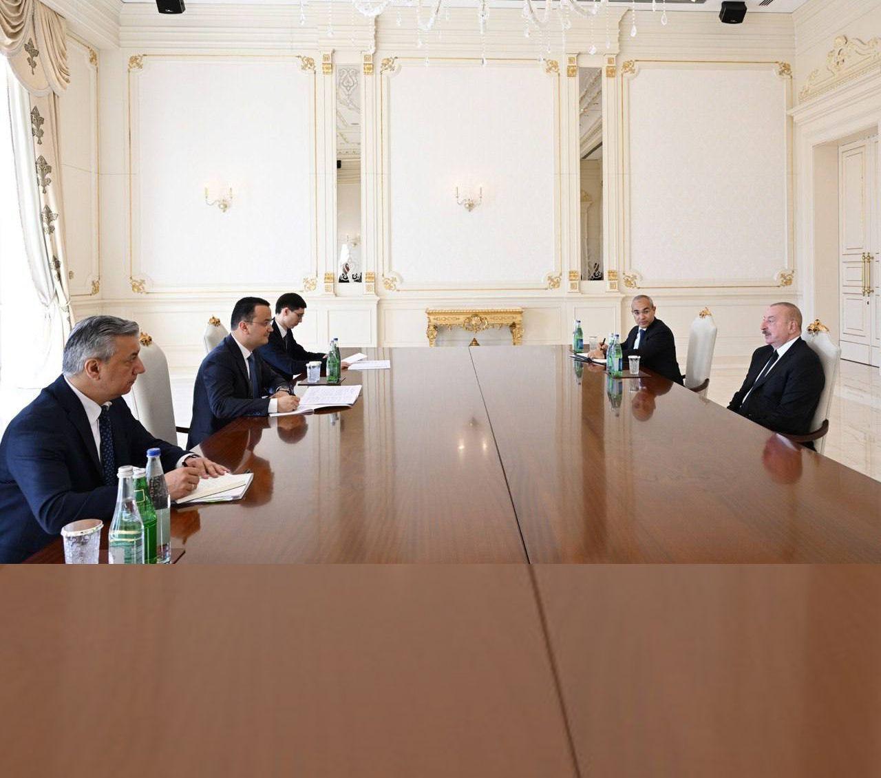 The Minister of Investments of Uzbekistan Met with the President of Azerbaijan