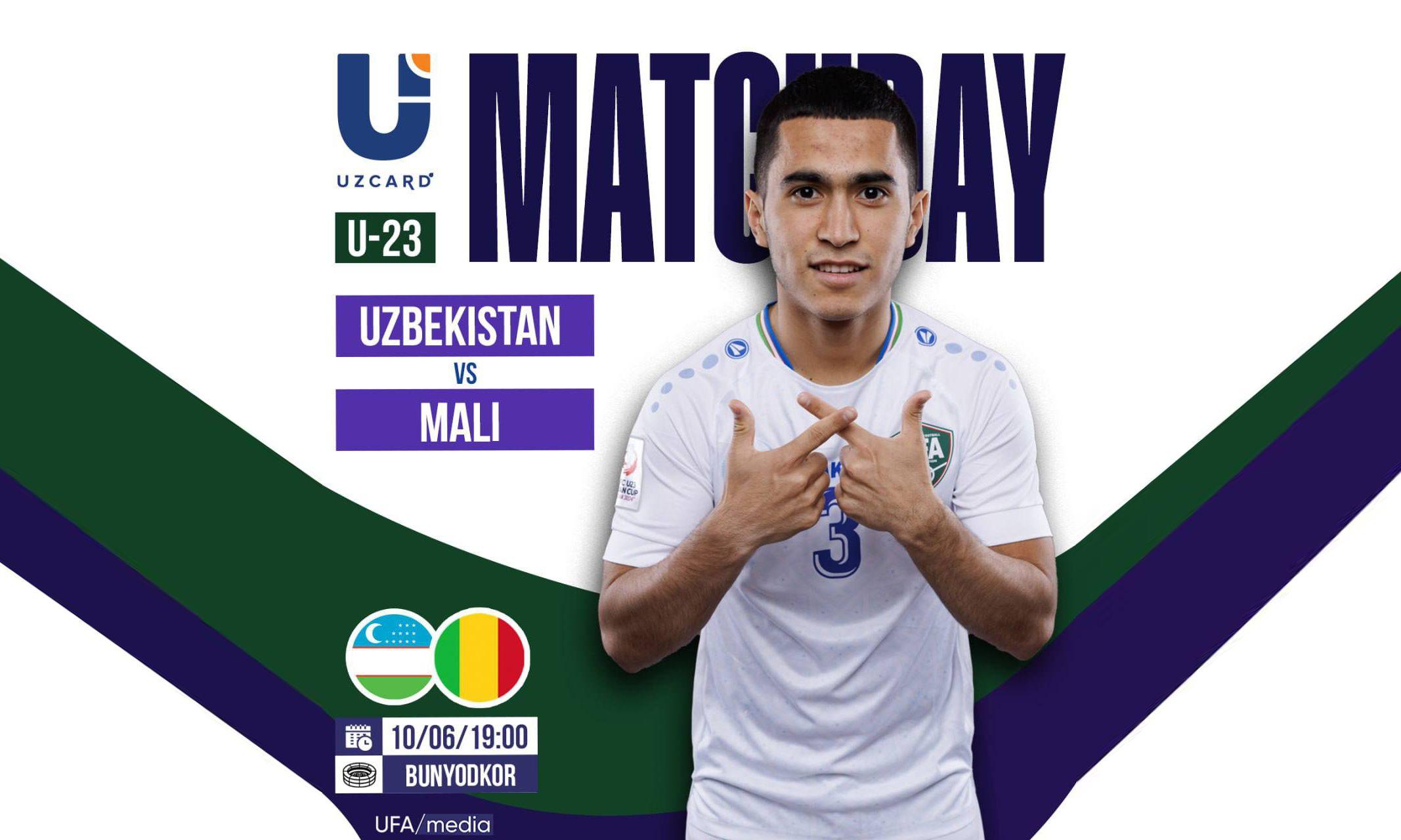 Uzbekistan and Mali's Olympic football teams will take the field again in a friendly match