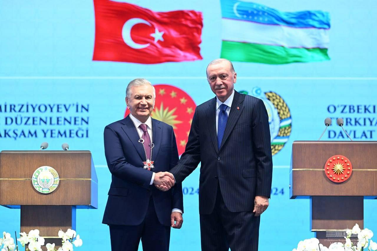 Shavkat Mirziyoyev awarded Türkiye's highest state honour