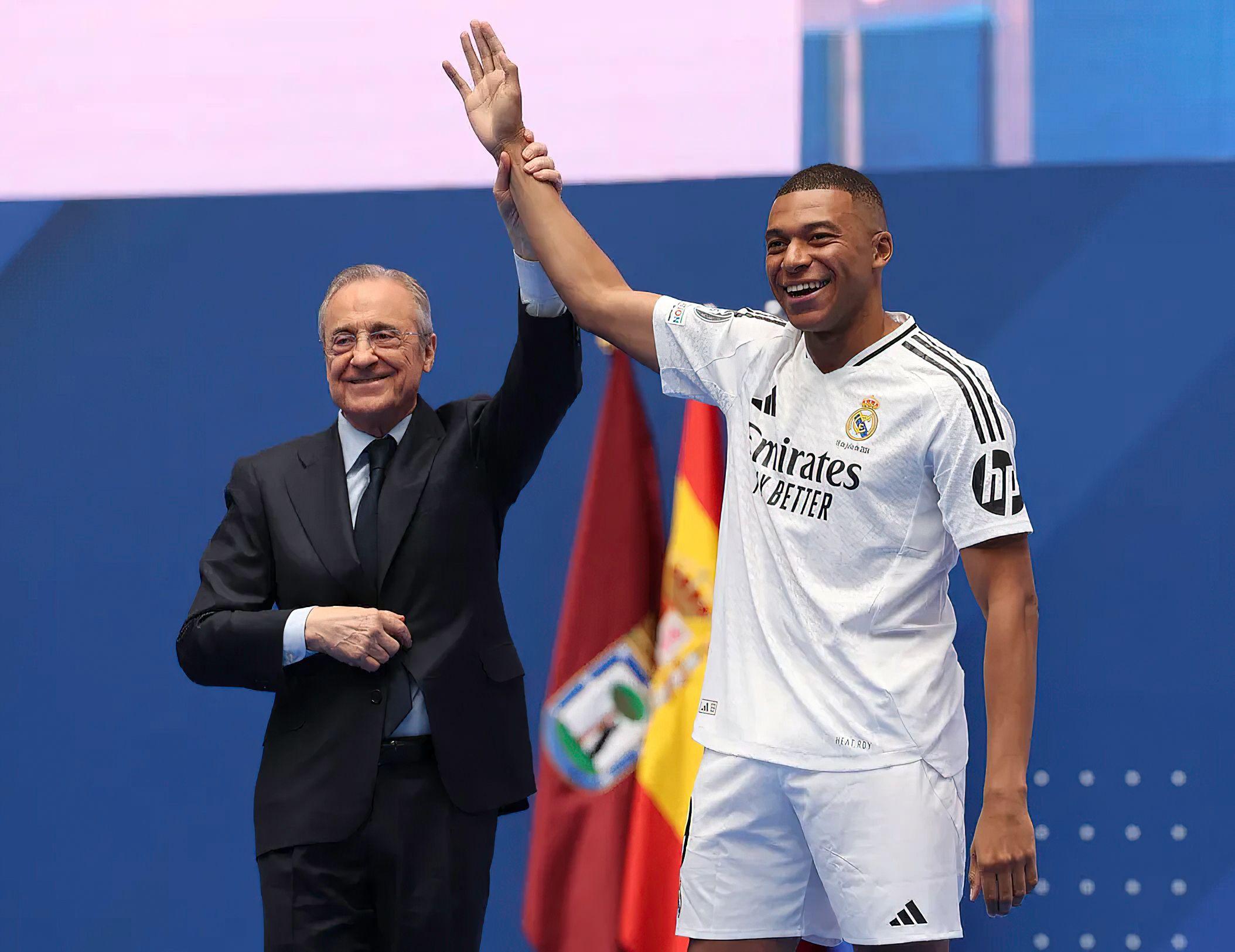 Kylian Mbappe was introduced as a Real Madrid player