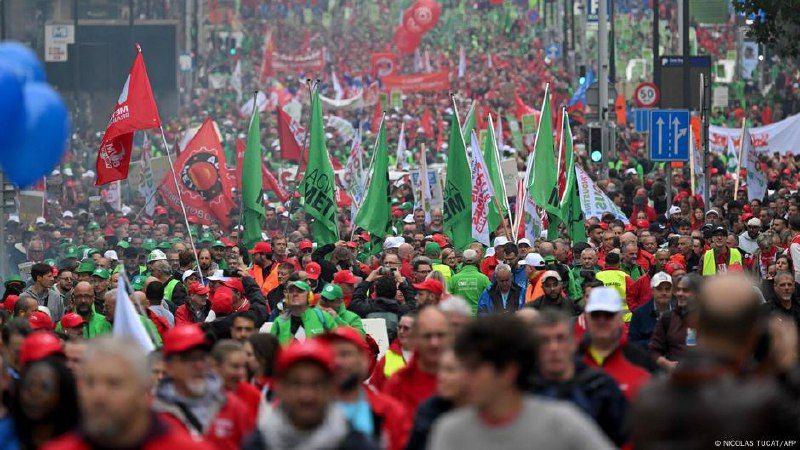 Mass demonstrations broke out in Brussels